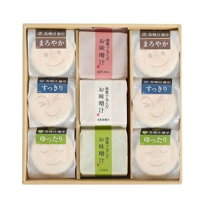 ＜仏事・慶弔用＞美噌汁最中・湯葉で包んだお味噌汁9個箱