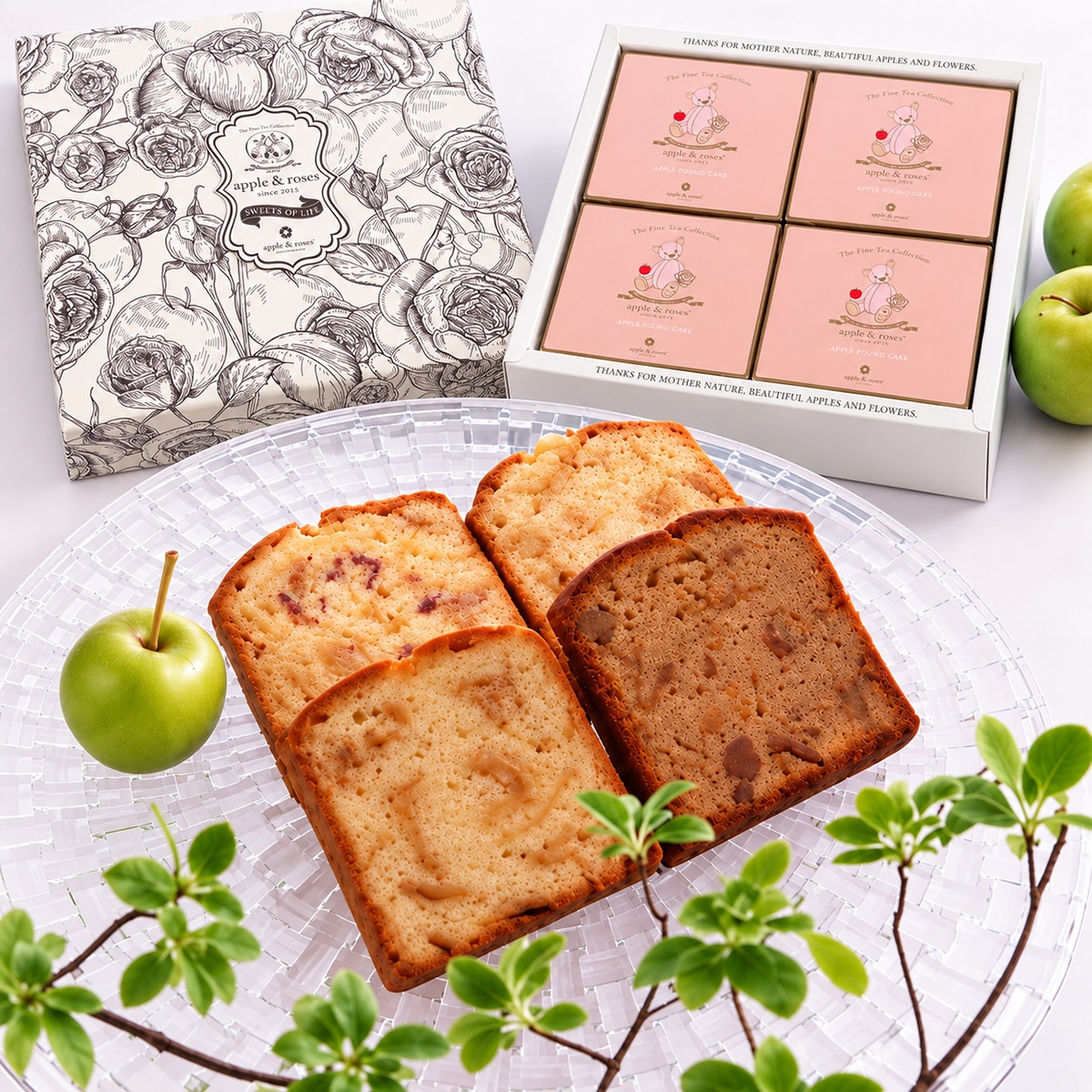 apple＆roses（アップル＆ローゼス） アップルパウンドケーキ4個入