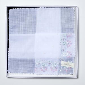 SWATOW（スワトウ） 手刺繍ハンカチ0614（ホワイト） | 東急百貨店