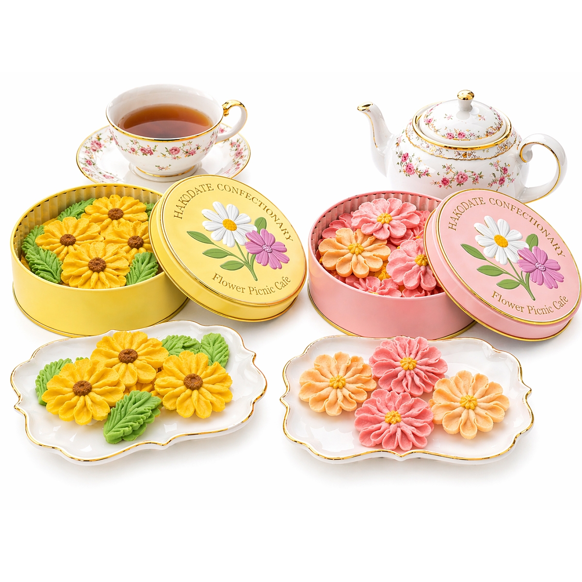 Flower Picnic Cafe（フラワーピクニックカフェ） お花のぼうろ2缶