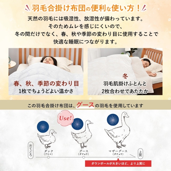西川 羽毛肌掛けふとん（0.3kg） KE04109034700（ホワイト） | 東急