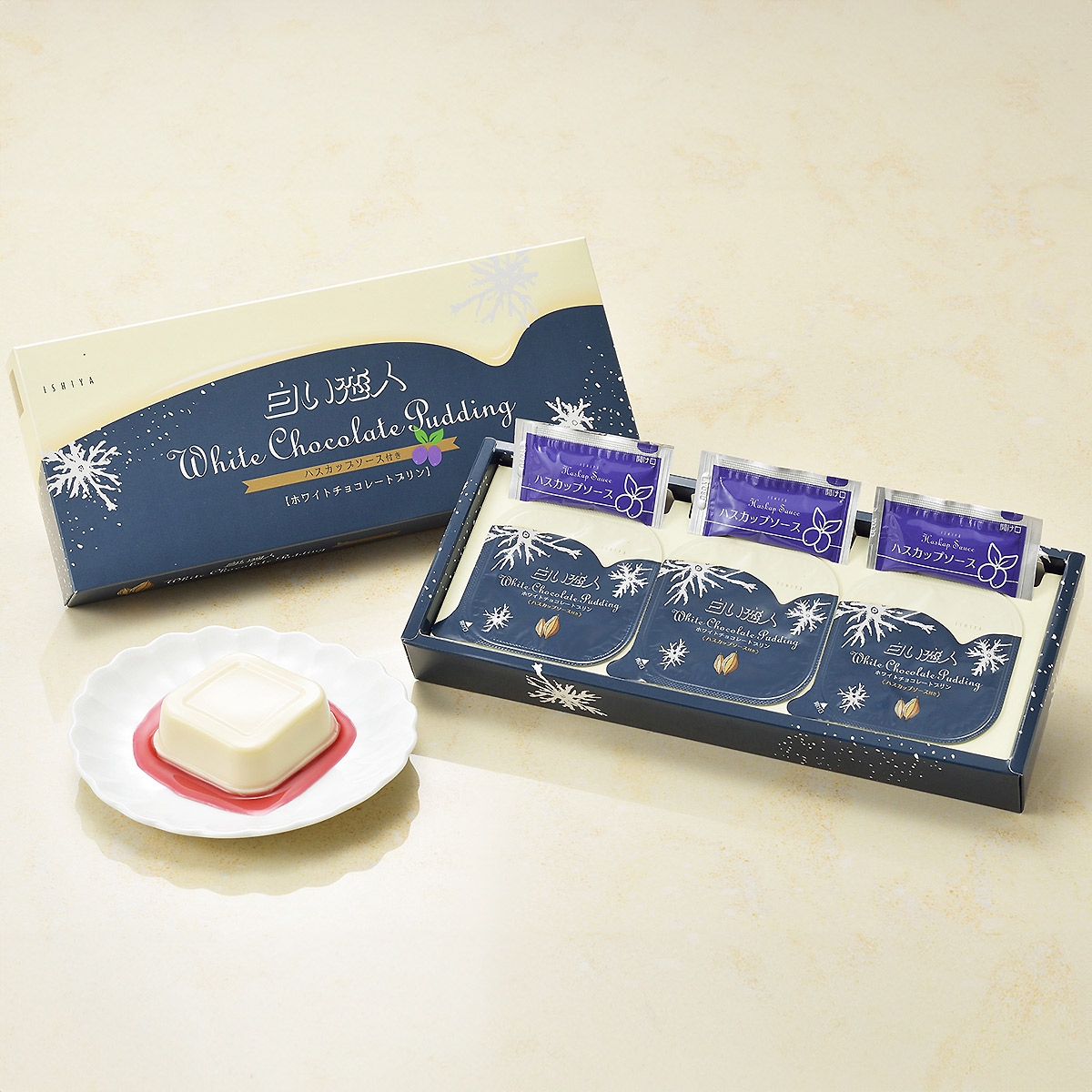 ISHIYA（イシヤ） 白い恋人ホワイトチョコレートプリン 3個入 | シブヤ