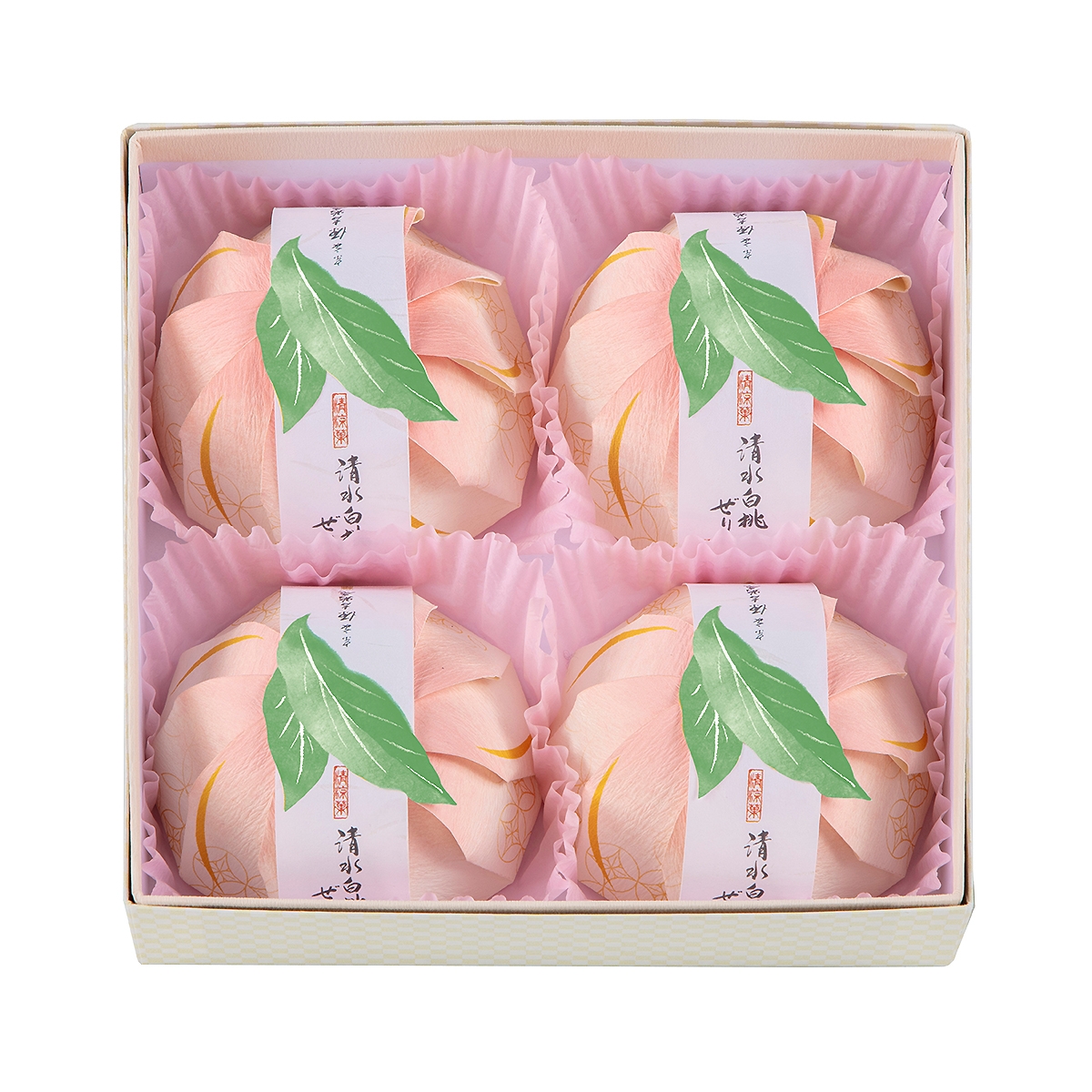 桃色の雲ページです＊ 宗家 源 吉兆庵 ［父の日］ 清水白桃ぜりぃ4入 | 東急百貨店オンライン