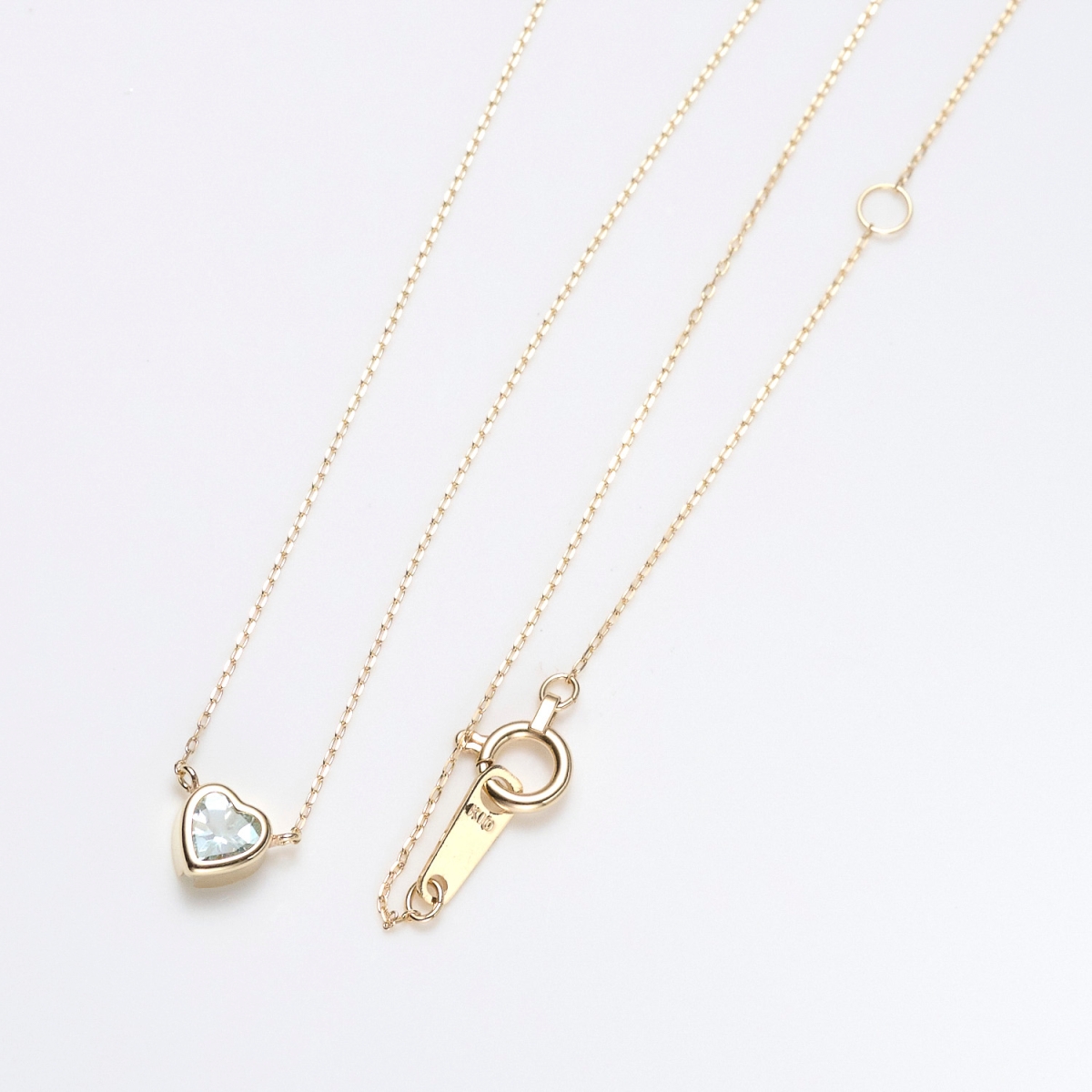 【新品未使用品】東急百貨店購入/K10 ブルージルコン&ダイヤモンド　ネックレス 新品未使用品】東急百貨店購入/K10 ブルージルコン&ダイヤモンドネックレス