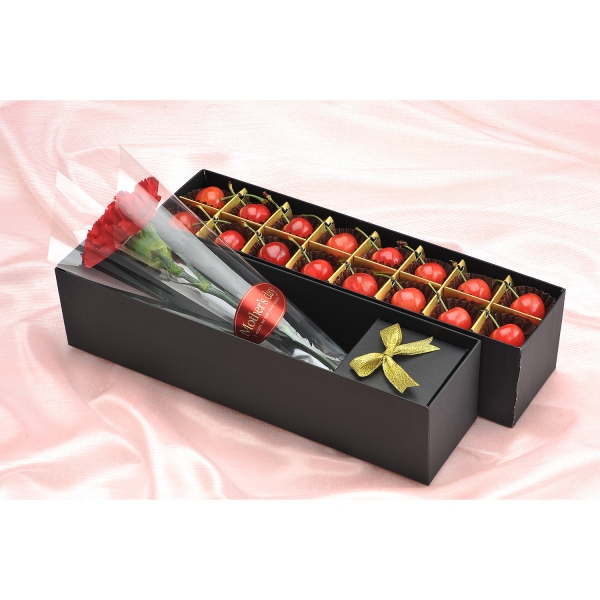 山形県産さくらんぼ・生花セット母の日ギフトBOX